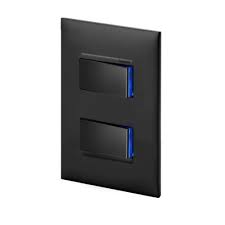 conjunto interruptor preto pial plus+